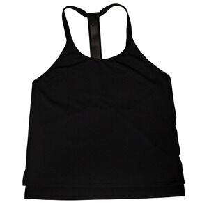 Fabletics Demi Lovato Black Tansy‎ Racerback Tank Top W/Mesh Detail Size M/L
